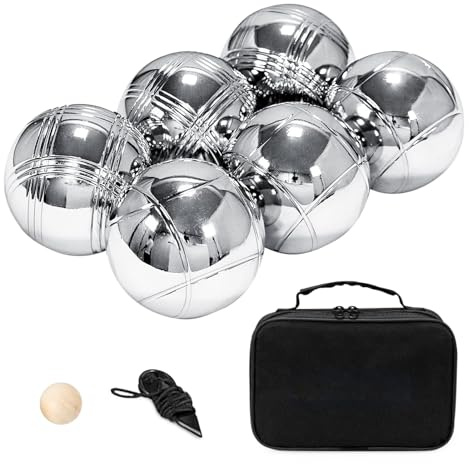 Petanques Game Set - 1 Distansmätare Och Bärväska, Utomhusmetall Petanques Boules Ball | Multipurpose Metallmaterial Petanques Bollar För Strandsemester, Utomhuspicknick Och Familjens Trädgård