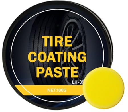 Pasta de neumáticos polacos | Productos para el cuidado de neumáticos y ruedas | Negro Alto Brillo Brillante 100 G Revestimiento Para Renovación De La Cera Automotriz Mantenimiento de Limpieza de Cera