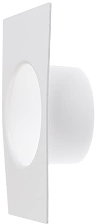 Steinberg14 Ø White 120mm / 4.5 inch Round Plastic Adapter for Ventilation, Connector Flange, Wall Plate with Spigots
