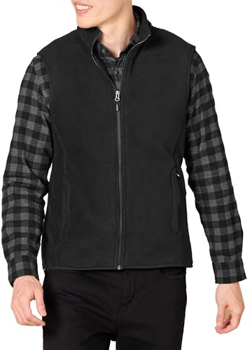 Amazon Essentials Men's Full-Zip Polar Fleece Vest (Available in Big & Tall)