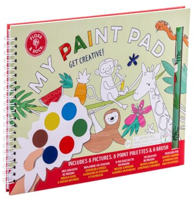 Floss & Rock barn färgdyna, kreativa pojkar flickor konst hantverk kit set, färgpall och borste, barn 3+ år