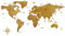 World MAP Classic Weltkarte - Hochwertig Holz Weltkarte Wandbilder aus 6/12 mm Holz Type L (180 x 90 cm 6 mm Dicke, Oak)