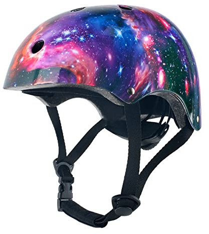 LEJIJIT Adjustable Kids Bike Protective Helmet for Boys Girls Toddler, CPSC Safety Certified Galaxy Kids Helmets for Multi-Sports Skateboard Scooter Bike Cycling Skating Rollerblading (Medium)
