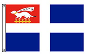 Stormflag Drapeau SAINT MALO 90x150cm Drapeau de Saint Malo 3x5ft polyester 90g avec œillets et Double couture