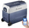 AAOBOSI 60L Car Fridge Freezer Dual Zone, Car Refrigerator 3 Way, Camping Freezer -20°C-20°C, with Wireless Connection, Compressor Fridge 12/24V DC and 100-240V AC for Campervan,Travel,RV,Camping,Boat