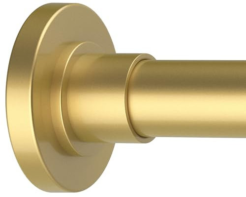 GXOACKJ Gold Shower Curtain Rods - 31-80 Inch Spring Tension Shower Rods for Bathroom, Adjustable, No Drilling, No Rust, Stainless Steel