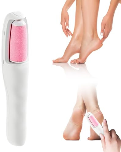 Elektrischer Hornhautentferner für Füße, 2025 Neueste Wiederaufladbare Callus Remover, Kabellos Entfernt Rissige Fersen, Abgestorbene Haut und Hornhaut mit Manuelle Haarentfernung (Weiß,1Pcs)