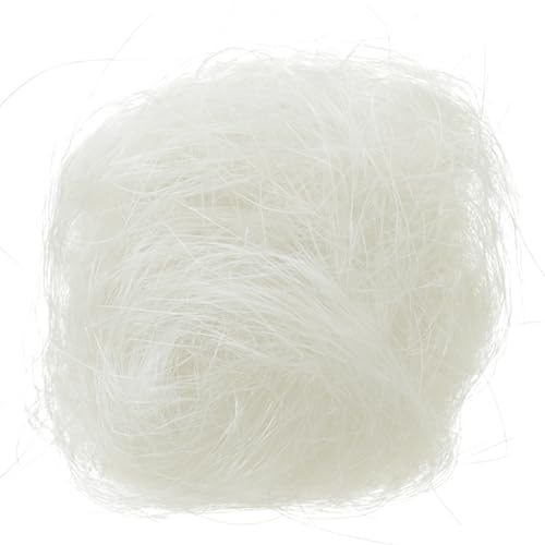 MIJOMA Capelli di angelo, fibre decorative – decorazione natalizia lucida per il fai da te e la progettazione, ideale per albero, composizioni, corona dell'Avvento e decorazione da tavolo (bianco)