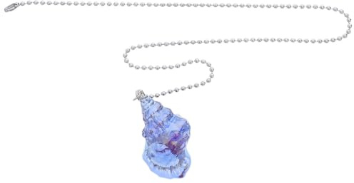 HAKIDZEL Conch Beaded Pull Chain Pendant Blå Takfläkt Lampkedje Förlängare Dekorativ Ljuskedja Fäste Passar De Flesta Fläktlampor och Taklampor