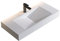 Bernstein Badshop Wandwaschbecken PB2049 aus Mineralguss Waschbecken mit Ablaufrille - 90 x 45 x 12 cm - Weiß matt