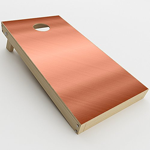 Skin Decal Vinyl Wrap for Cornhole Game Board Bag Toss (2xpcs.) Skins Stickers Cover/Copper Panel