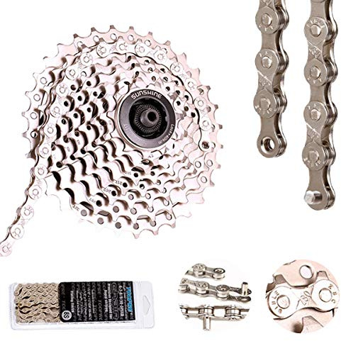 Bicycle Chain,6/7/8/24 Speed Cycling Chains Reusable for Road Mountain Bike