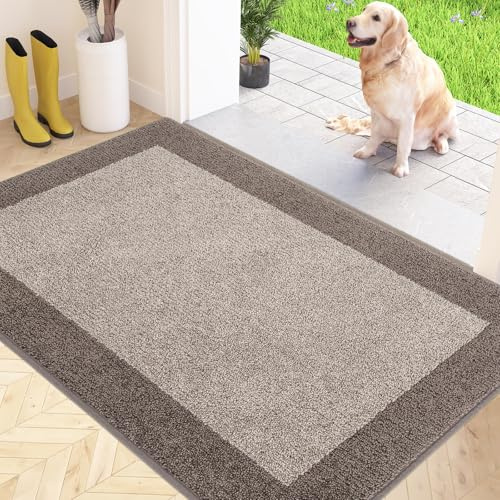 FCSDETAIL Zerbino Interno 80 x 120 cm, Tappetino Antiscivolo e Lavabile in Lavatrice, Tappetino d'Ingresso Assorbenti per Cane, Ingresso, Porta, Corridoio