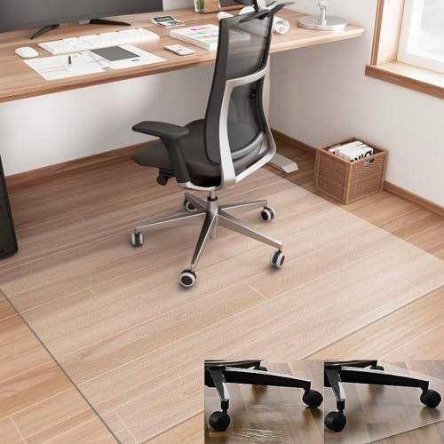 Artwelt Tappetino trasparente per Sedia Office Tappeto 1.5mm Tappetino Protettivo per Pavimento per Casa e Ufficio Antiscivolo Disponibile in Dimensioni Personalizzate (100cm X 60cm)