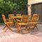 JUDYY 7-tlg. Garten-Essgruppe Massivholz Akazie, Esstisch Mit Stühlen Set, Gartenmöbel Sitzgruppe, Balkon Möbel, Gartenlounge Set, Terrassenmöbel, Balkonmöbel Set - 3086997