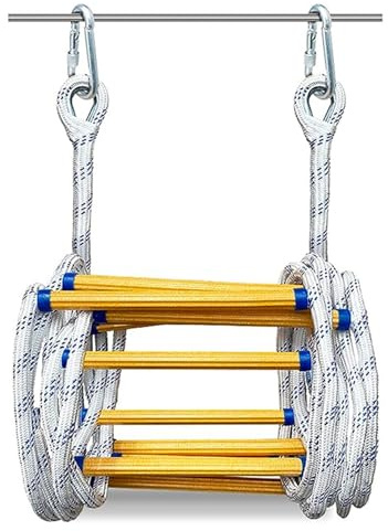 Escalera de emergencia para escape de incendios, resistente al fuego y resistente para una rápida evacuación, solución de seguridad portátil para hogares y oficinas