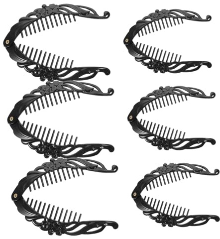 ULTECHNOVO 6pcs Floral Hair Clips Girl Hair Accessories Fish Shaped Clip Beautiful Headdress for Girls Party