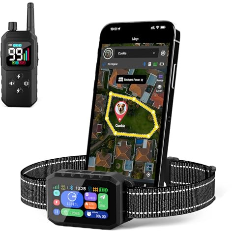 Zigtiger GPS Wireless Dog Fence & Training Collar System, Free App/Remote Controlled Custom Boundary up to 7000ft, Beep/Vibration/Safe Correction Modes, Early Alert, Waterproof for Dogs 10+ lbs