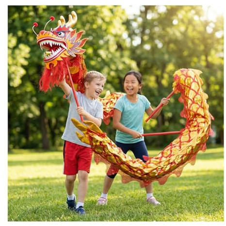 Dragon Dance Jongleringsset för utomhusaktiviteter, perfekt för gatuevenemang, fitnessaktiviteter och nyårsfiranden
