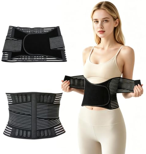 Behiruch Ceinture Post Accouchement, Gaine Post Partum, Gaine Ventre Plat,Ceinture Abdominale Femme Ceinture ventre plat femme ajustable et respirante,pour le rétablissement de la grossesse(Noir - XL)