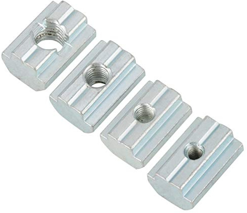 Nut 40 Type M8, 20pcs Dadi con Scanalatura a T Dado con Testa a Martello M3 M4 M5 M8 Dado con Testa a Martello per Accessori per Profili in Alluminio(National Standard Slider Nut 40 Type M8)