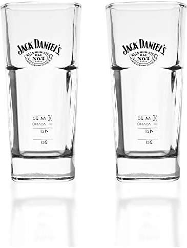 BestPlug 2 Stück Original Jack D Longdrink Gläser - 0,34l - Transparent