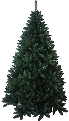 Albero di Natale Classico Verde Super Folto Rami ad ombrello Realistico Artificiale con base in metallo (Altezza 120 cm - 326 Rami)