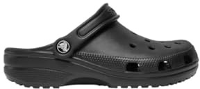 Crocs Unisex-Adult Classic Clog, Clogs for Women and Men, Black, 12 Women/10 Men