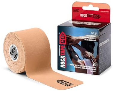 RockTape Go Gentle Adhesive Pre-Cut Kinesiology Tape (Beige)