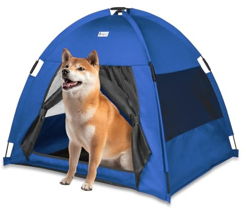 Babyezz Lit de tente pour chien/chat, tente tipi imperméable, respirante, lavable, pour l'intérieur et l'extérieur, niche portable pour chien/chat, pour chatons, chiots (bleu, L)