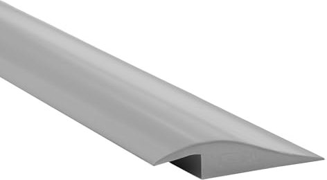 Quest Profilo di Transizione per Differenze di Livello, Listello di Giunzione in PVC - 50 mm x 7 mm - 2 Metri - Profilo di Livellamento, di Finitura, di Adattamento (Grigio)