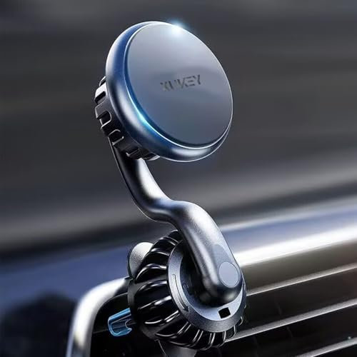 XUKEY Universal 360° Magnetic Car Mobile Phone Holder Air Vent Mount w/2 Metal Plates,Universal Car Magnetic Holder Mobile Phone Stand 360° Rotating Air Vent Mount
