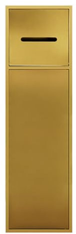 Recessed Niche,Toilet Paper Holder, Stainless Steel Over-Mounted Bathroom Toilet Roll Holder Cabinet, Recessed Shower Dispenser Wall Niche, Toilet Brush Shelf Organizer(Gold,165x600x125mm)