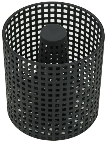 VALO Panier à pellets - Diamètre : 17 x H 18 cm - Noir - Acier - Rond - Résistant au feu - Combustion efficace