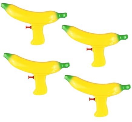 ifundom Giocattolo Spara-acqua Banana 4 Pezzi, Contenitore per L'acqua, Giocattolo Acquatico Estivo per Piscina e Spiaggia, Gioco Interattivo per Feste e Attività All'aperto
