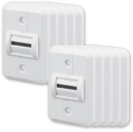 Set: 10 x Energiespar Gurtführung, Bürstendichtung, Einlauf, Nachrüsten, bis 23 mm Breite Rolladengurt, Farbe: weiß, Montage ohne Gurtausbau, Großer Energieeinspareffekt, von EVEROXX®