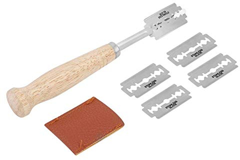 Bäckermesser, Rasiermesser backform DIY Edelstahl-Brotmesser Küche Leichtes Brotmesser-Werkzeug zum Schneiden von Brot Käsekuchen-Scheiben-Brot mit 4 Ersatzklingen