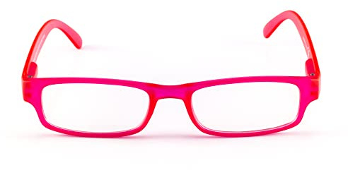 Contacta, Fluo, Occhiali da Lettura per Uomo e Donna, Occhiali da Lettura Leggeri e Colorati, Pratici e Funzionali, Montatura con Aste Flex, Diottrie +1,50, Colore Fucsia, 18g