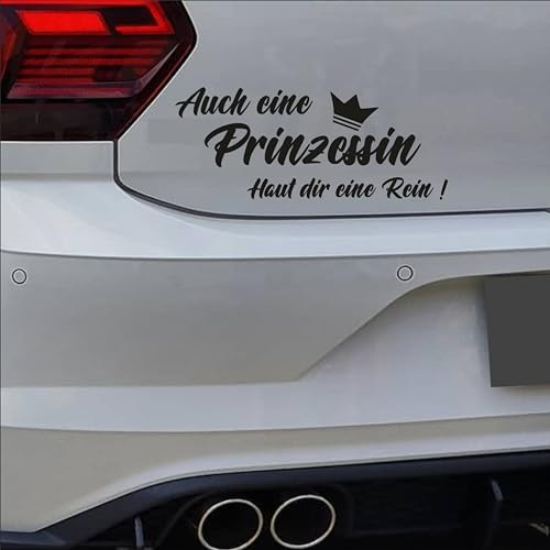KLEBEKÖNIG Auto Aufkleber Auch eine Prinzessin Girl Car Vinyl Autoaufkleber Heckklappe Sticker