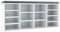 SUNXURY Schuhschrank mit Sitzbank, Schuhregal mit Stauraum, grau gepolsterter Sitz und Schuhablage für den Flur, Schlafzimmer und Eingangsbereich 103,5 x 30 x 48 cm