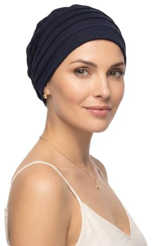 Deresina Harmony Turbante Bambù Volume – Copricapo Chemioterapia Donna | Pre-Modellato, Copertura Totale, Antiscivolo per Perdita Capelli & Alopecia (Navy - Taglia unica)