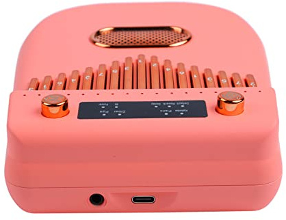 Bärbar smart tumpiano 17 tangenter elektronisk Kalimba med noter för barn vuxen nybörjare, lägen: Kalimba, piano, gitarr, batteriresion (rosa)