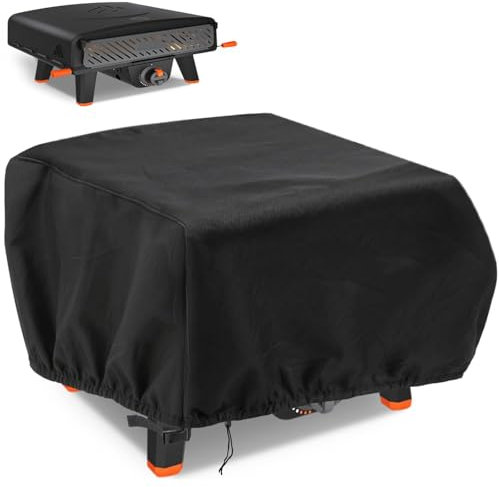 Housse de protection pour plancha 80 x 60 x 25 cm, housse imperméable et résistante aux UV pour barbecue à gaz, cuisine extérieure, jardin, barbecue extérieur (noir)