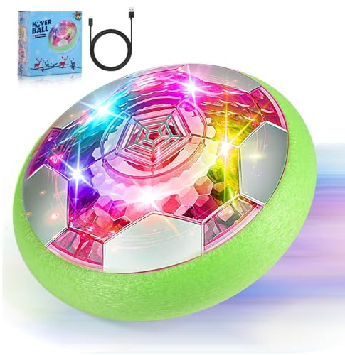 OMWay Balon Flotante de Futbol, Regalos Futbol Niños 3 4 5 6 7 8 9 10 11 12 Años, Interior Recargable Pelota Flotante con Luces LED, Juguetes Regalo Cumpleaños Navidad