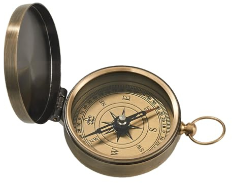 Guaber Reloj de bolsillo con brújulas retro, cinturón de senderismo, llaveros, camping, navegación, camping, profesión, supervivencia, brújulas