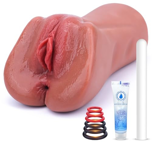 742G 2 EN 1 Masturbeuse Homme Masturbateur Réaliste, Poche Chatte Réaliste Vaginette Silicone Anal Sex Toy Masturbateurs Masculins Sextoyse