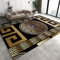 Griechischer Schlüsselmännchen Im Retro-Stil Aus Schwarzem Gold Teppiche Gegend, Geometrisches 3D-Gold Flauschiger Teppich für Küche und Balkon Dekor Schlafzimmer Wohnzimmer Bodenteppich 120 x 180cm