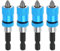 Bekecidi 4 PCS Strong Magnetic Bit Holder, 1/4 Hex Shank Drywall Screwdriver Extension, Quick Change Screw Depth Adjustment Drywall Tools, Bit Holder for Impact Driver (Blue)