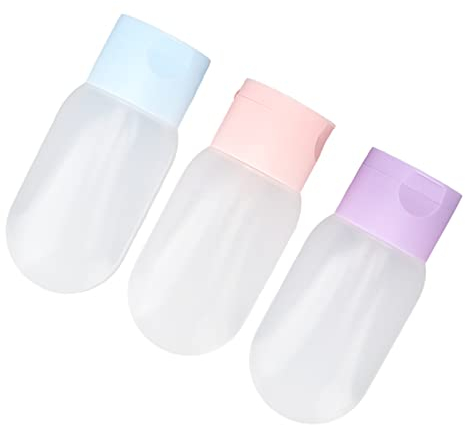 Récipient Cosmétique Vide, Empêche la Déformation, Ensemble de Bouteilles de Voyage Souples et étanches, Compactes, 3 Pièces, pour Shampooing Corporel