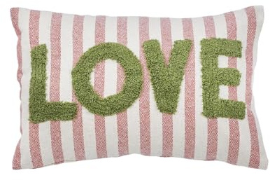 DONE Happy Kissenhülle Stripe Love getuftet Baumwolle ca. 40x60cm